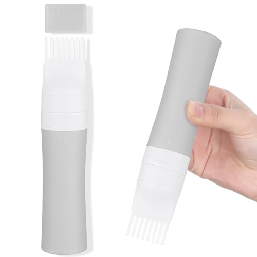 Aplicador de óleo de cabelo, 76,5 g, frasco aplicador de pente de raiz de silicone para tintura de c