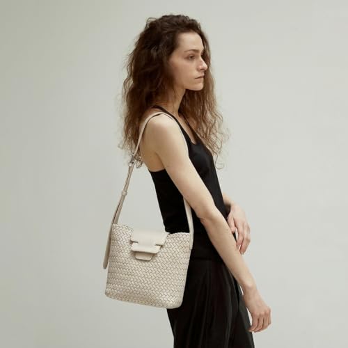 Image of JINMANXUE Woven Tote Bag For Women,Travel Shoulder Bag, Large Hollow Beach Soft Satin Handbags Hand-woven Satchel Clutch