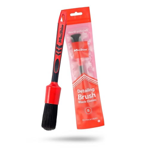 Maxshine Pinceau de détail Noir 14 mm pour nettoyage précis