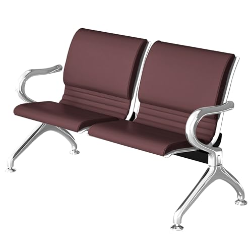 Banco de vestibulo con brazo ergonomico y asientos de dos plazas