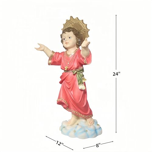 Estatua Divina del Niño Jesús de 24 in de altura de resina miniatura 5