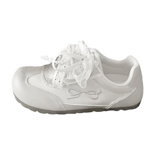 Zapatillas de deporte ligeras y bajas con cordones para un calce cómodo de mujer
