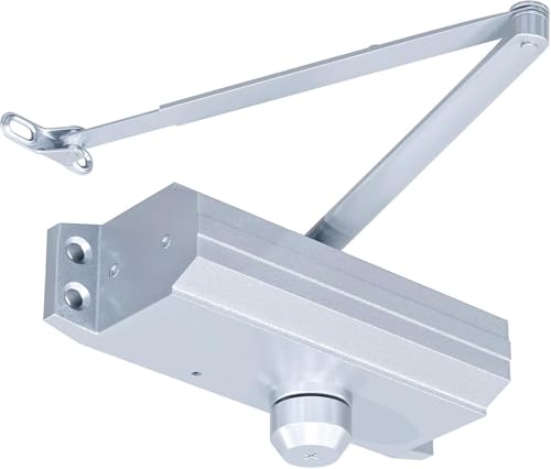 POWAWINI Automatic Door Closer, Adjustable Self Closing, Backcheck Function, ADA Compliant, UL 3 Hour Fire Rated, Grade 1 Heavy Duty, 2 Million Cycles, Residential & Commercial Use, Silver Aluminum by POWAWINI - Used condition - US$37.49