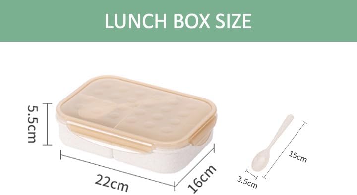 2 Pack, Pair - Wheat Fiber (No BPAs, No Chemical Dyes) Lunch Box Set, Bento Box, Food container for Adults, Kids, Baby for school, work, daycare. Lunch Boxes with 3 Compartments, Flatware. (Purple/ Yellow - 1150ML) 4 31Q4wsDMtYL. AC