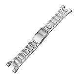 TLCBAZCF Correa de acero inoxidable compatible con relojes G-Shock GST-W300, GST-400G, GST-B100, GST-210, S100D/S110D/W110.(Silver)