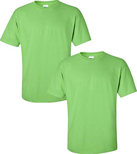 Gildan Men's Ultra Cotton T-Shirt, Style G2000, 2-Pack, Lime, XXL