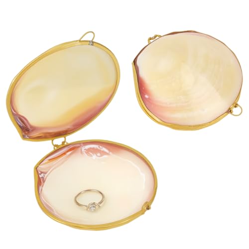 MAYJOYDIY 2Pcs Beige Shell Shape Jewelry Trinket...