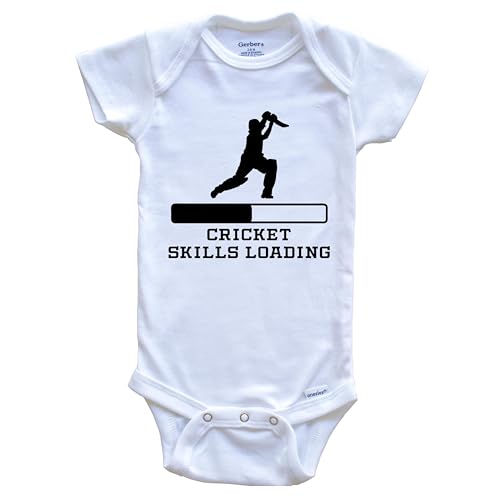 Cricket Skills Loading Funny Sports Humor One Piece Baby Bodysuit