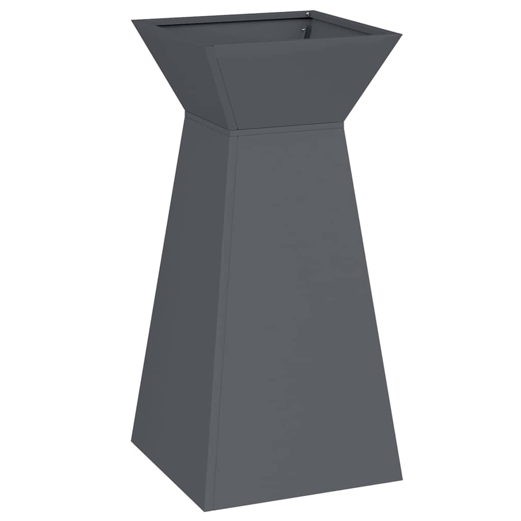 2er Set Säulen-Pflanzkübel Anthrazit 35x35x73 cm Blumenkübel | Stabile Pflanzgefäße für den Außenbereich. Ideal für dekorative Blumenarrangements auf Terrassen oder Balkonen.