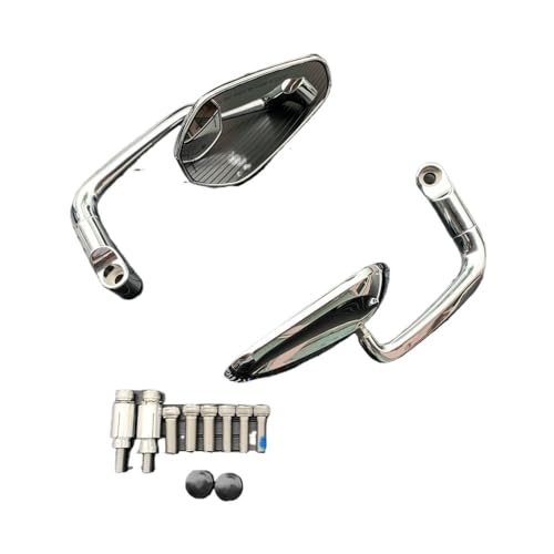 Rétroviseurs latéraux moto vintage avec miroir grand angle et finitions chrome premium