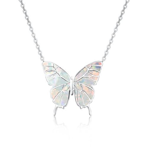 Butterfly Necklace for Women 925 Sterling Silver Butterfly Pendant Necklace Butterfly Gift for Women