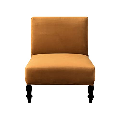 Image of Eco-Ancheng Armless Chair Slipcover Removable Armless Accent Chairs Covers Washable Armless Slipper Chair Slipcover Printed Armless Chair Furniture Protector Covers for Living Dining Room Hotel