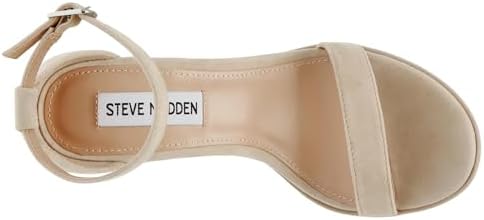 Steve Madden Women's Susan Heeled Sandal, Sand Suede, 8 | Image 1