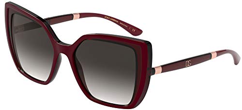Sunglasses Dolce & Gabbana DG6138 32478G sunglasses Woman color Bordeaux gray lens size 55 mm