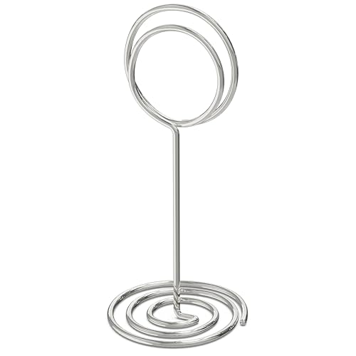 10 Pack Silver Table Card Holders - Table Number Holders - Place Card Holder - Picture Clips for Photos - Tables Name Holder for Centerpieces Weddings Restaurants Food - Wire Seating Signs Stands