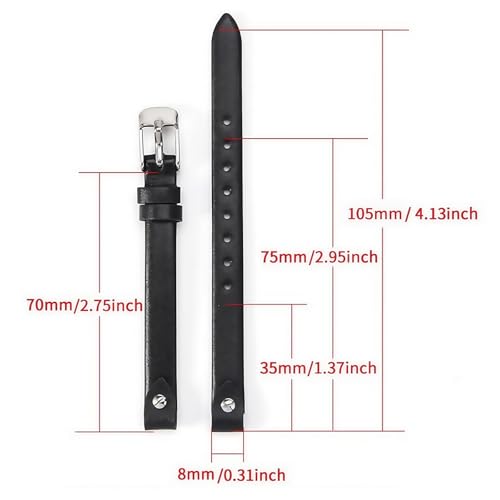 Bracelet de remplacement ajustable 8mm résistant pour montre Fossil