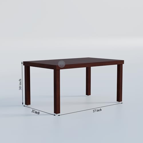 Image of VK Furniture Premium 6 Seater Dining Table Set for Home | Wooden Dining Set with Chairs | Modern Dining Furniture for Living Room & Kitchen | Stylish & Durable Dining Table (6 Seater) | Walnut