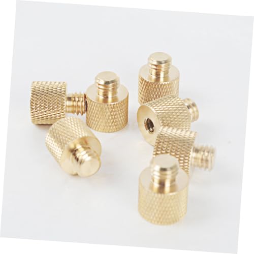 Adaptador de tornillo 1/4 a 3/8 para cámara LABRIMP de cobre dorado para rótulas de trípodes 3