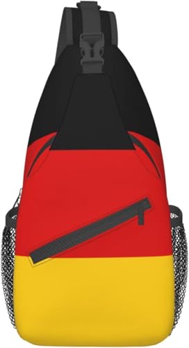 Mochila bandolera unisex negra estilo Alemania miniatura 1