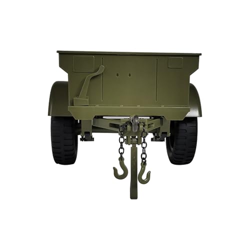 Skymaker 1/10 Trailer RC Cars Accessory for 1/12 RC Crawler RC Trucks Parts for C8815 & 1/10 Trail Truck Utility Trailer for Military Jeep Olive-Green...