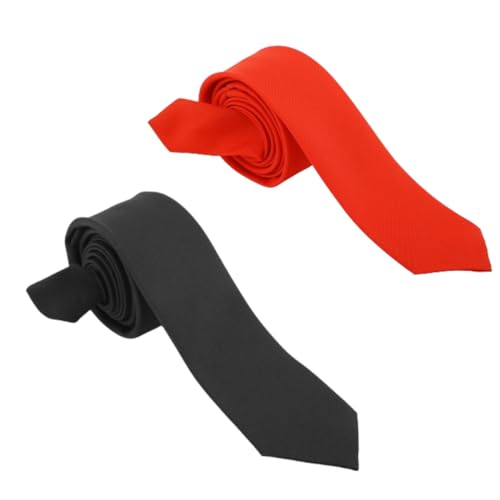 Image of Solid Color Slim Microfiber Tie-Matte Finish Tie for Men, Boys, Gents-Formal & Casual Wear-Combo Pack
