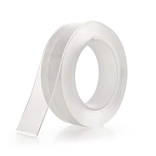 Preisvergleich Produktbild FORMIZON Waschbares Spurloses Klebeband, Multifunktionales Nano-Adhäsiv Transparentes Super-Klebebandrolle, Wiederverwendbare, Rutschfestes Klebeband, Waschbar für Innen- und Außenbereich (3m)