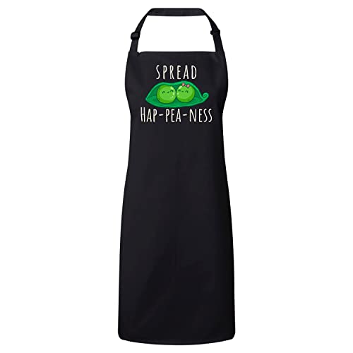 Tablier cuisine noir imprimé légume à offrir aux passionnés de cuisine saine