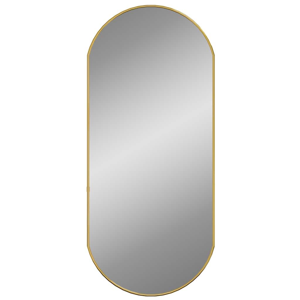 vidaXL Specchio da Parete Dorato 80x35 cm Ovale
