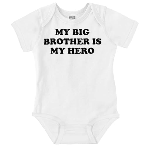 Brisco Brands Little Lil Brothers Cute Big Bro Hero Baby Romper Boys or Girls