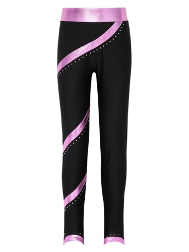 Kids Girls Figure Ice Skating Pants Leggings Sport Training Practice Tights Trousers