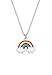 Produktbild Elli Halskette Kinder Regenbogen Wolke Anhänger mit Emaille Bunt in 925 Sterling Silber
