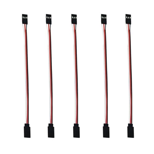 3-pin servo Extension, Male-Female JR Plug servo Extension Lead Cable, Used for RC Quadcopter Aircraft (5 Sizes) 15 cm/5.9 in 5PCS…