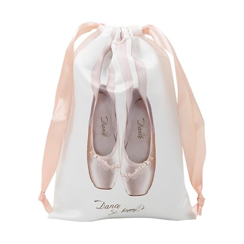 Pochette per scarpe | Pochette portaoggetti per scarpe da ballo con cordino,Tasche organizzatrici leggere lavabili in raso da balletto per donne ballerine e ragazze, champagne, Se référer au