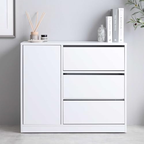 ホワイトマーブル模様キャビネット 高さ72cm 新品未開封 Amazon.co.jp: 家具350: キャビネット