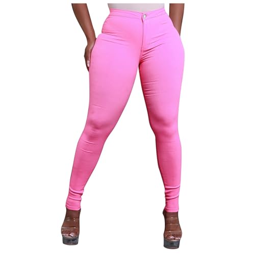 Women's Jeans Fashion High Waisted Petite Plus Size Stretch Colored Jeans Pants