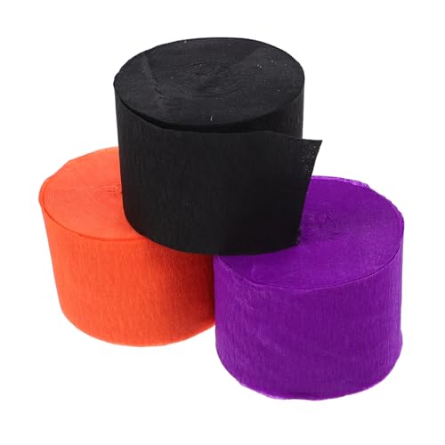 UTHCLO 3rollos Serpentinas De Papel Crepé Para Decoración De Fiestas Bodas Cumpleaños Fiestas De Globos Serpentinas De Papel Crepé Para Eventos y Escenarios Festivos