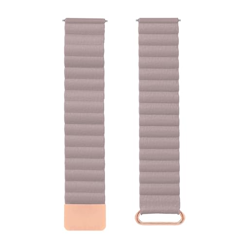 Image of ACM Watch Strap 20mm compatible with Compaq Q Watch Smartwatch | Magnetic Leather Luxury Belt Band