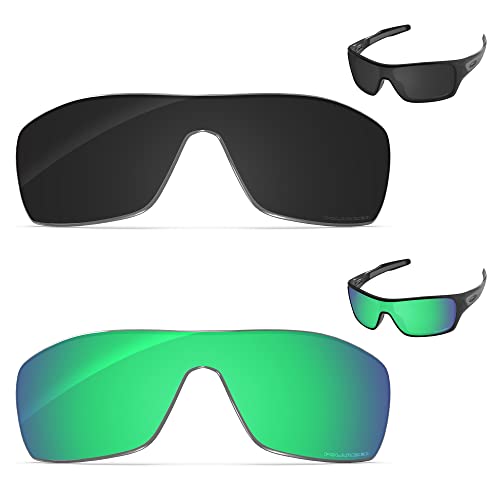 Image of Performance Replacement Lenses Compatible with Oakley Turbine Rotor OO9307 Polarized Etched