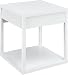 Altra Parsons End Table with Drawer, White