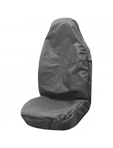 Simply ABSBP03 Grey Airbag Compatible Car Van Front Seat Protector, Universal Fit 138cm x 61cm, Heavy Duty Waterproof Nylon Material, Easily Wiped Clean