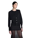 Kenneth Cole Women's Long Sleeve Semi Sheer Button Front Cardigan Sweater