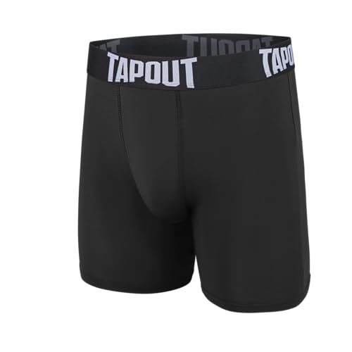 TAPOUT Mens Boxer Briefs 5 Pack Poly Spandex Performance Workout Underwear/FLY-LESS Support Providing Enhance Support4
