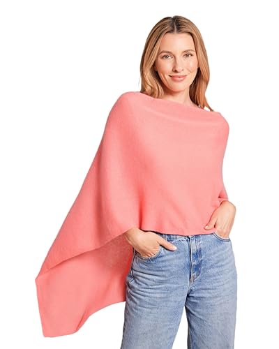 Image of CLAUDIA NICHOLE Womens 100% Cashmere Dress Topper - Cashmere Poncho Wrap