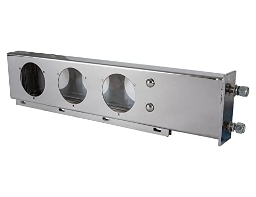Image of Buyers Products LB6303SST 30 inch Stainless Steel Mudflap Hangers for Semi Trucks, 2 Lightboxes with 4 inch Light Cutouts, 30 inch Lx3 Dx6 H, Includes Driver and Passenger Side Boxes, Lights NOT Included
