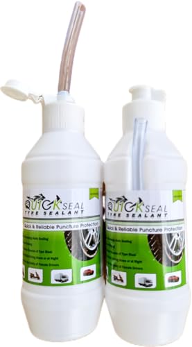 Image of Quickseal Tyre Sealant Liquid 250 ML-Fast Puncture Repair & Air Leak Prevention-Works on Tubeless Tyres For All Vehicles (Combo Pack) 2-Bottle
