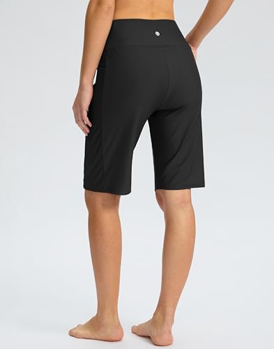 G Gradual Women's 11" Long Swim Board Shorts High Waisted Knee Length Beach Swimming Shorts for Women with Pockets Liner3