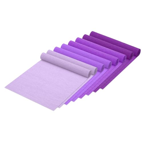 Papier crépon souple PATIKIL Lot de 8 rouleaux multicolores pour fleurs