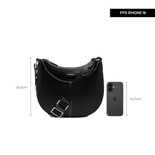 Image of Miraggio Tru Hobo Bag | Women Shoulder Bag For Casual Day Look & Travel | Gift Items For Women | Solid Hobo Bags With Adjustable Statement Strap
