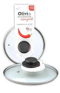 IPEA Glasdeckel für Pfanne oder Kochtopf – 16/18 / 20/22 / 24/26 / 28/30 cm – Transparenter Runder Universaldeckel mit Knauf für Pfannen und Töpfe – Deckel - Spülmaschinengeeignet