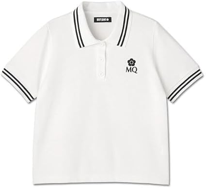 【新品】MQ 黒 マリークワント　ポロシャツ 半袖 マリークワント MARY QUANT MQロゴポロシャツ プルオーバー
